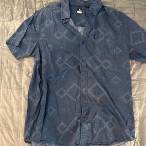 Rip Curl Navy Geometric Button Down Shirt